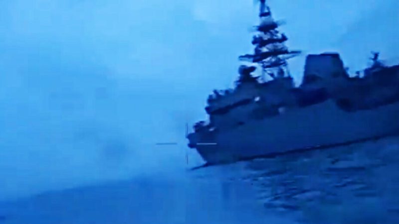 L’Ukraine publie les images de son attaque de drone naval pour contredire les Russes