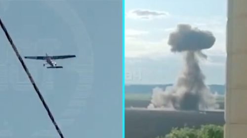 Un Uj-22 au dessus du ciel de Moscou. // Source : Twitter / Shot
