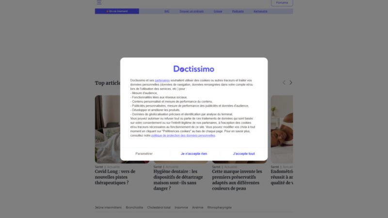 Doctissimo se fichait de l’avis des internautes sur les cookies publicitaires