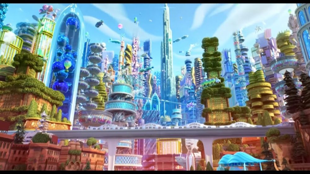 La ville Element City où se déroule l'intrigue du film Élémentaire de Pixar // Source : Capture d'écran 