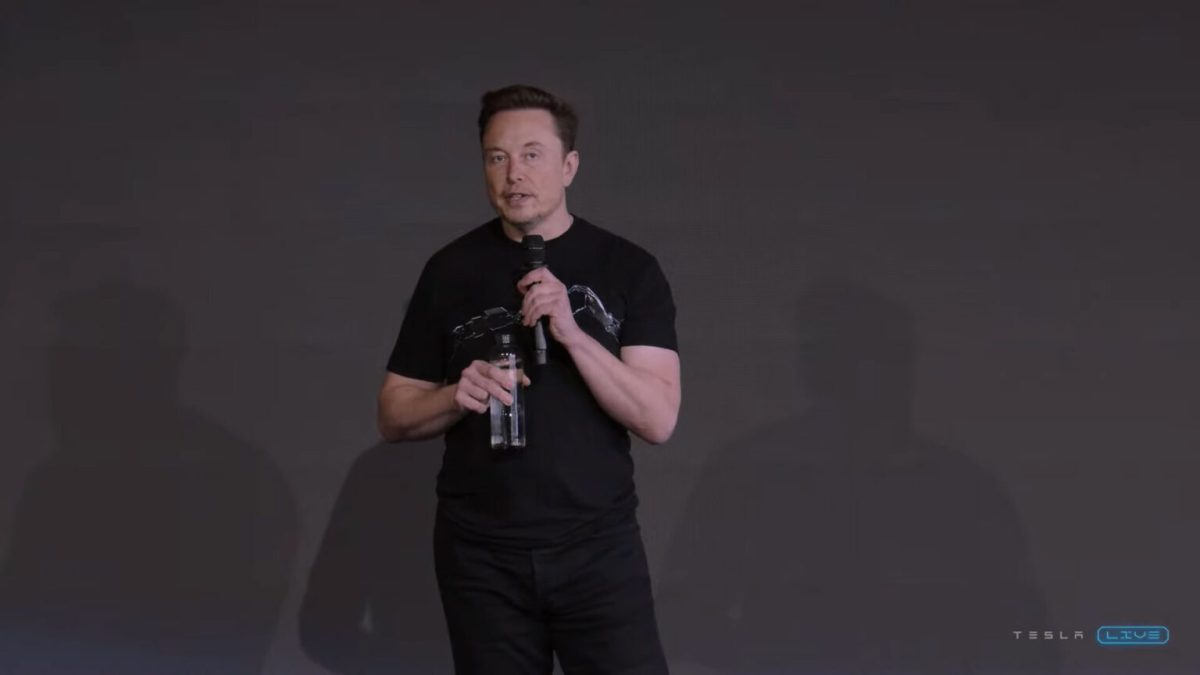 Elon Musk à la conférence des actionnaires 2023 // Source : Tesla 