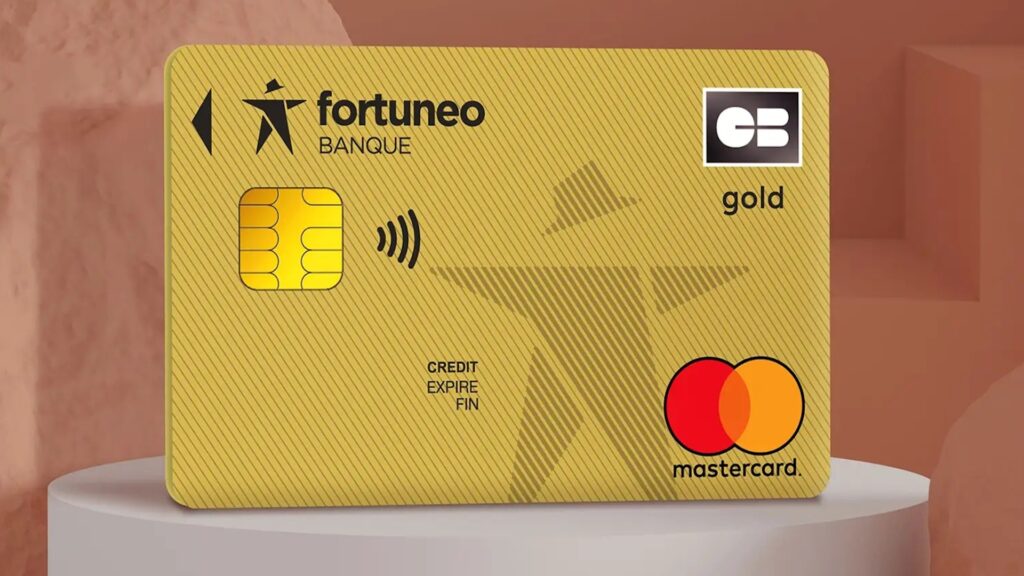La carte Gold Mastercard proposée par Fortuneo // Source : Fortuneo.