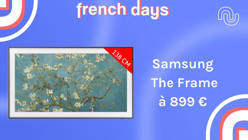Pendant les French Days, l'écrans Samsung The Frame de 55" est en promotion à 899 € // Source : montage Numerama