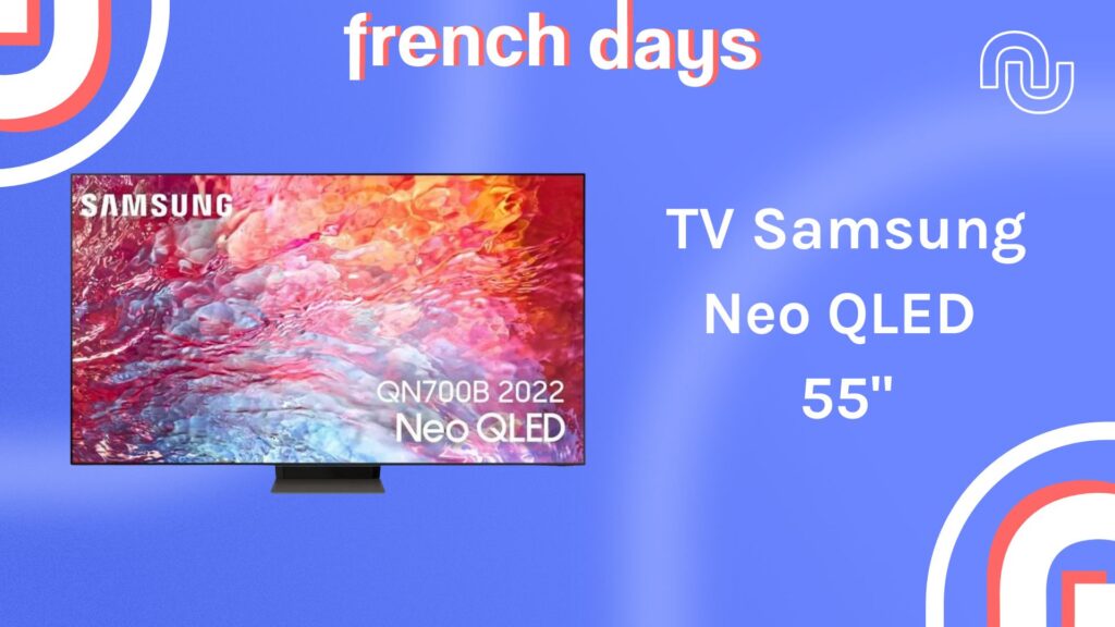 Le téléviseur de Samsung passe à moins de 1 000 € pour les French Days // Source : montage Numerama