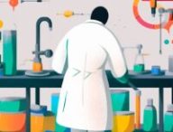 Un chercheur Google dans un laboratoire. // Source : Numerama avec Midjourney