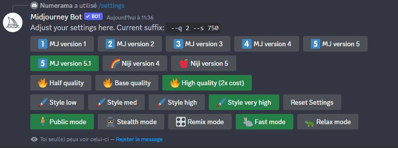 Numerama Midjourney settings