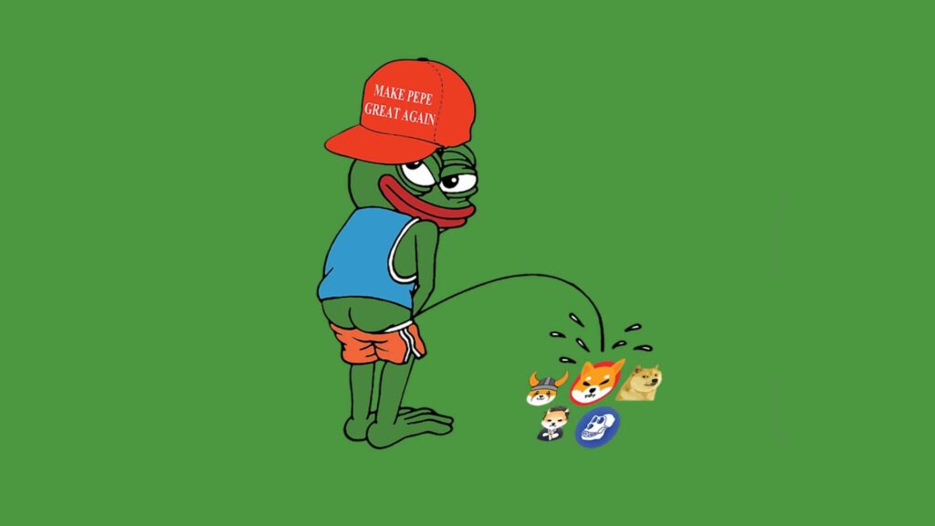 Un des mèmes représentant la crypto Pepe publié sur son site // Source : pepe.vip