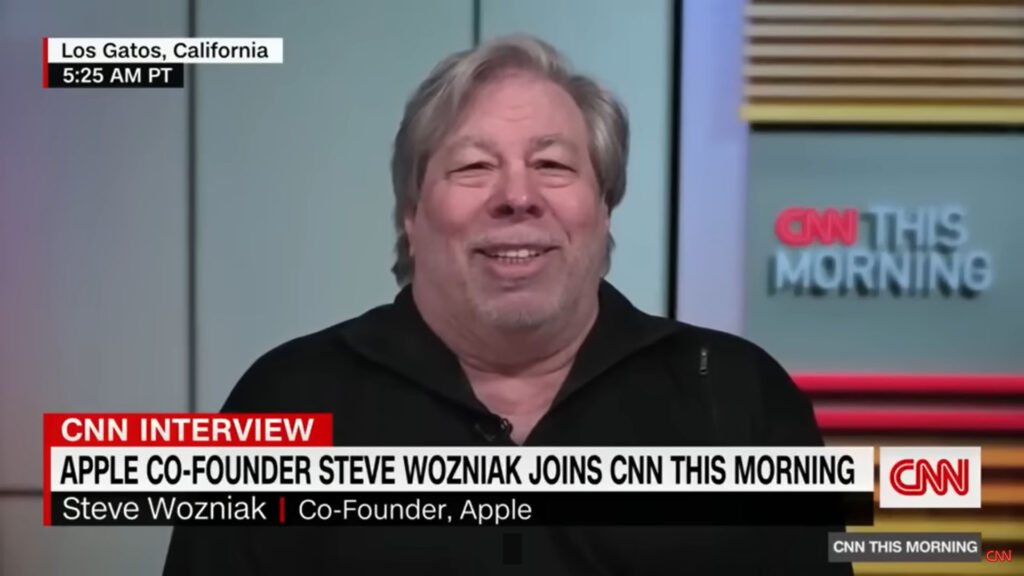 Interview de Steve Wozniak  // Source : capture vidéo CNN