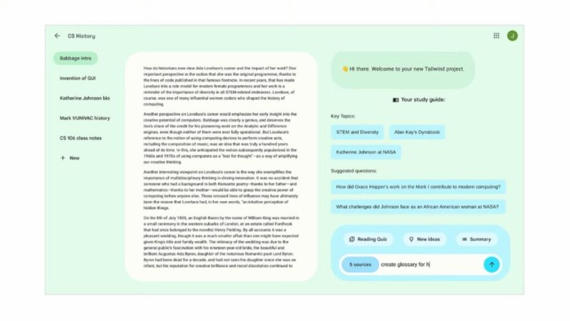 Tailwind : l’expérience de Google pour avoir sa petite IA « à soi »