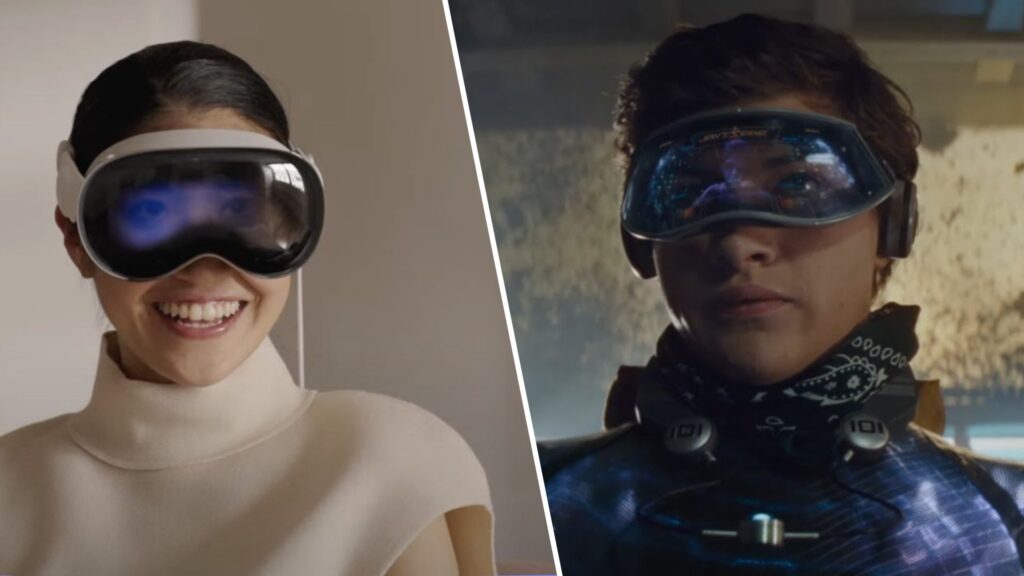 L'Apple Vision Pro vs. le casque dans Ready Player One.