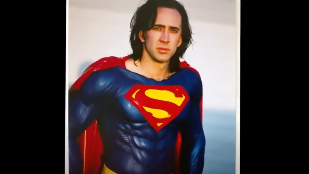 Nicolas Cage en Superman // Source : Capture YouTube