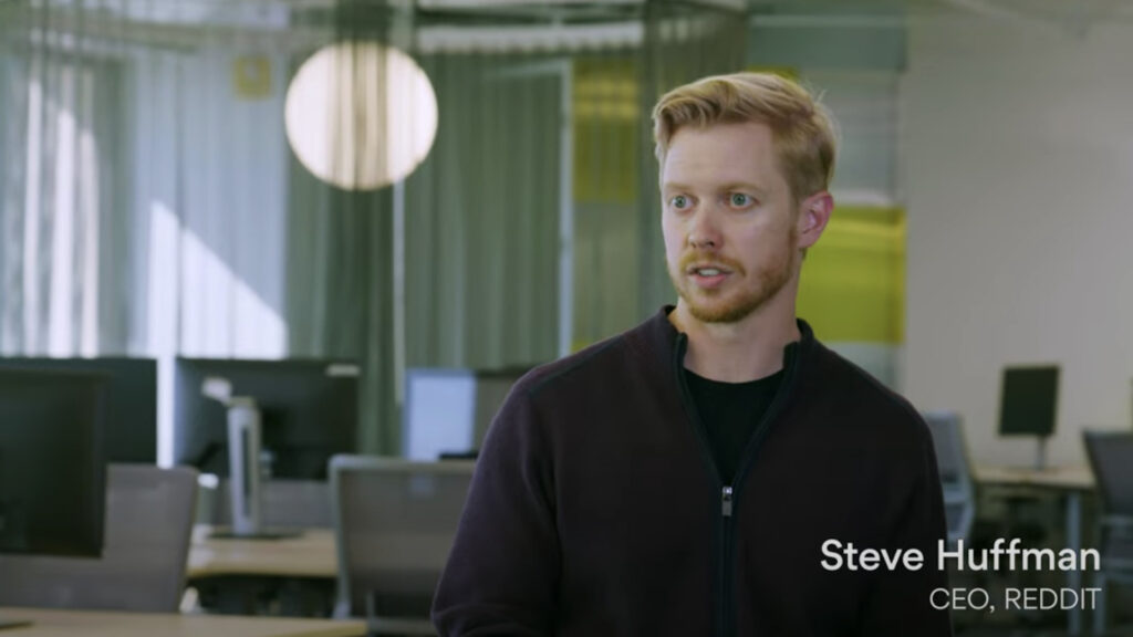 Source : Reddit CEO Steve Huffman promoting AXIOS on HBO. Source: YouTube HBO