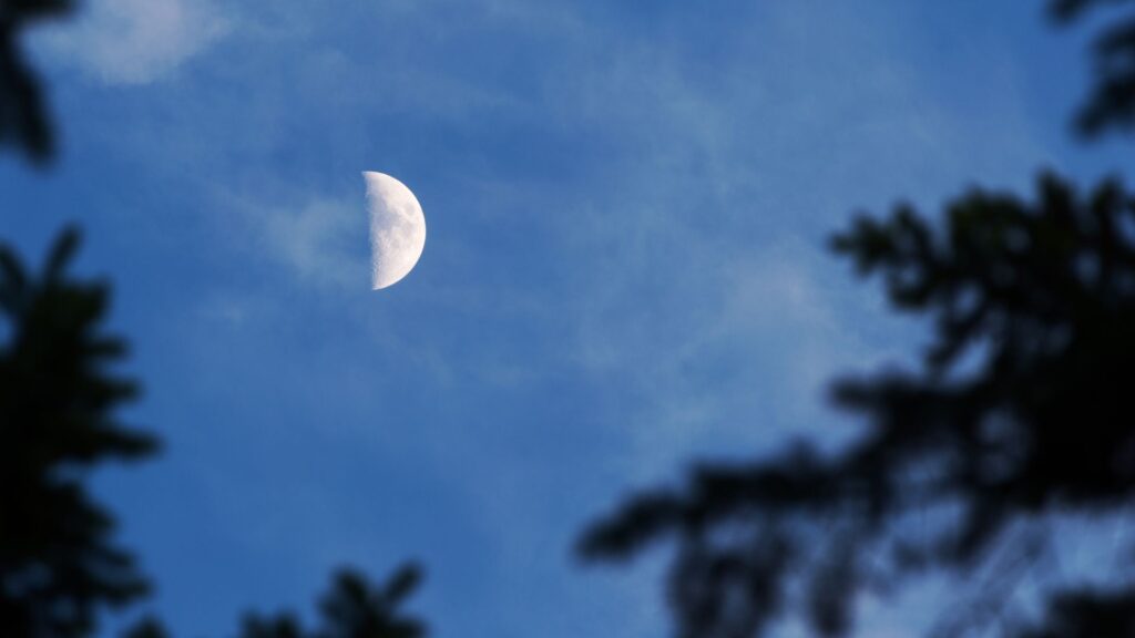 Lune en quartier. // Source : Canva