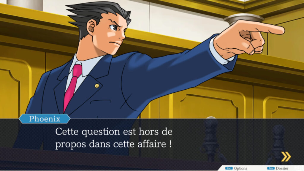 Les séance de tribunal vous permettent // Source : Nintendo