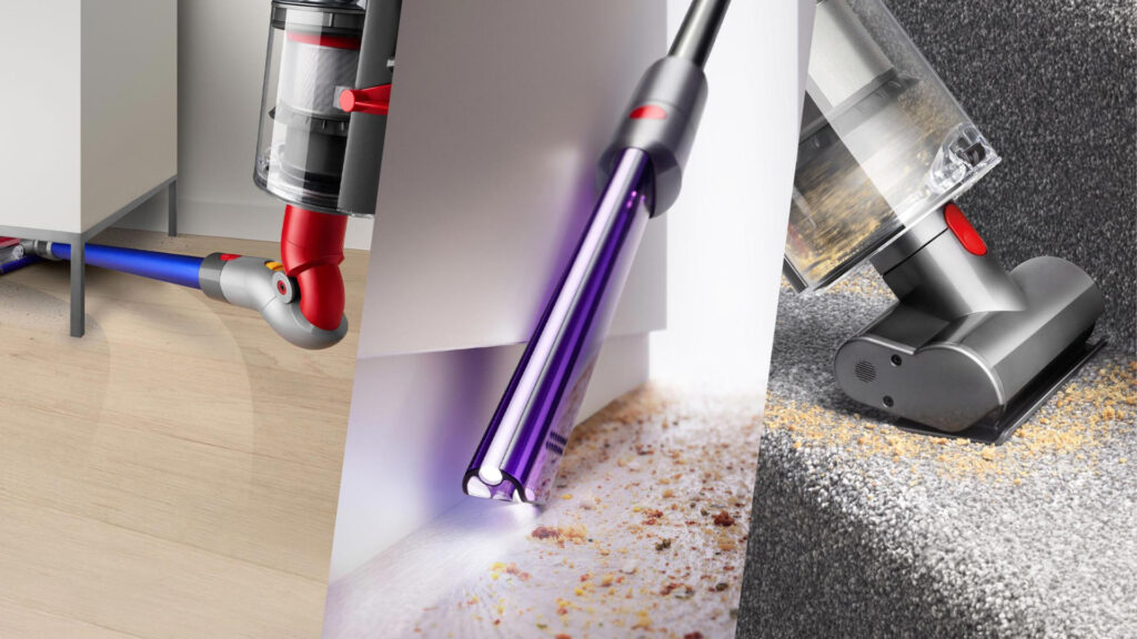 Le V11 Extra s'accompagne d'accessoires indispensable // Source : Dyson