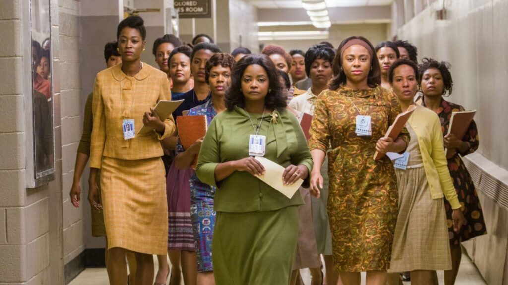 Le film Les figures de l'ombre est l'un des rares à présenter une équipe de femmes scientifiques. // Source : Hidden Figures (2016)