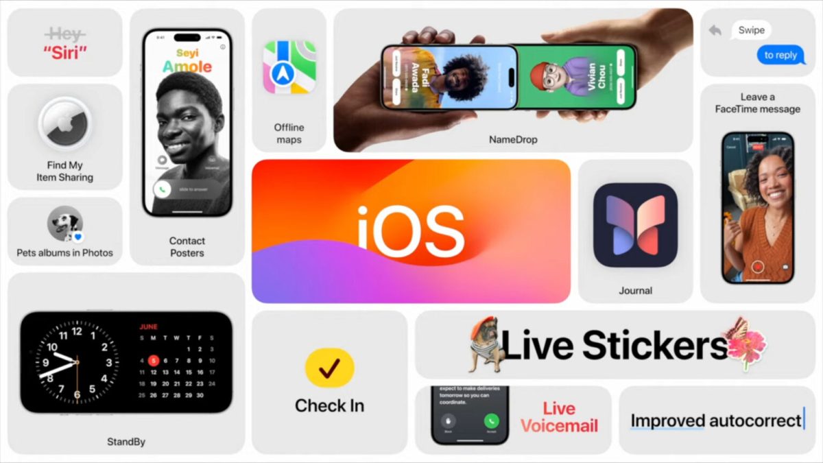 Les nouveautés d'iOS 17. // Source : Apple