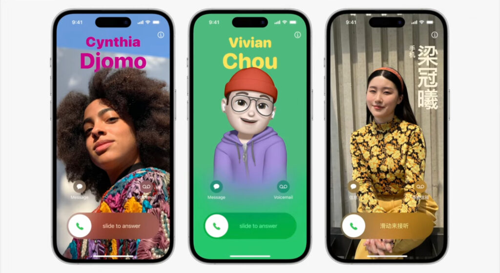 Custom contact photos are coming to iOS 17. // Source: Apple