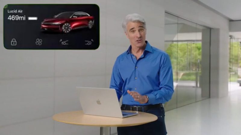 Apple a glissé une pub discrète pour la Lucid Air, rivale de Tesla, dans son keynote