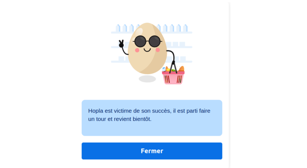 Hopla se « fâche » vite si on la questionne sur son système. // Source : Capture d'écran Carrefour