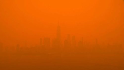 New York en juin 2023, pollué. // Source : EarthCam