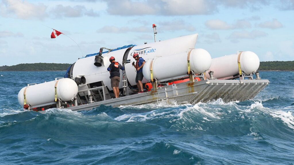 Le fameux Titan, lors de sa mise à l'eau sur cette image d'archive. // Source : OceanGate