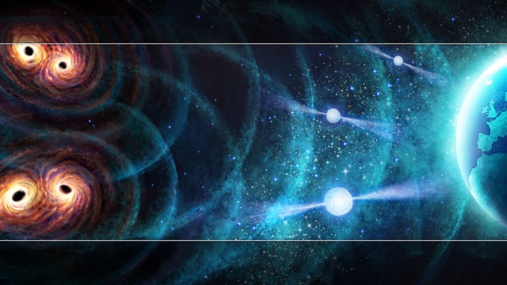 Un détecteur de la taille de galaxie grâce aux pulsars. // Source : Danielle Futselaar / MPIfR