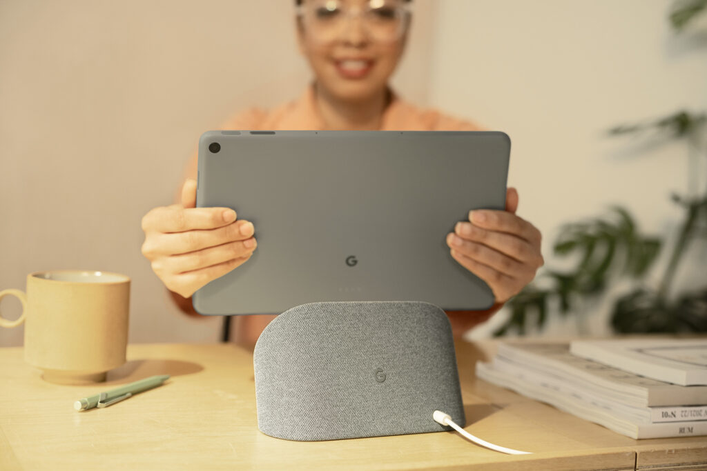 The Pixel Tablet detaches very easily from its magnetic base // Source: Google