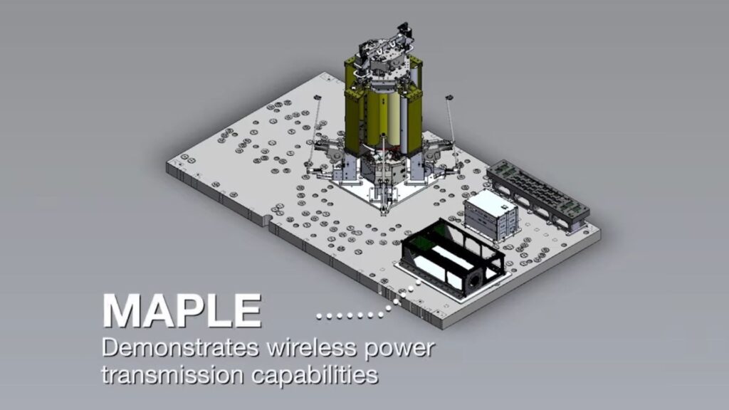 Le boîtier MAPLE, qui permet de transmettre l'énergie captée par les cellules photovoltaïques. Il est situé à 30cm de ces cellules. // Source : Caltech Le boîtier MAPLE, qui permet de transmettre l'énergie captée par les cellules photovoltaïques. Il est situé à 30cm de ces cellules. // Source : Caltech