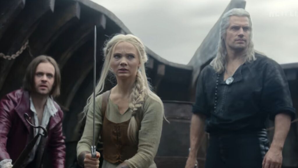 Quand ce n'est pas Geralt qui manie l'épée, c'est Ciri. (Et Jasker chante) // Source : Netflix