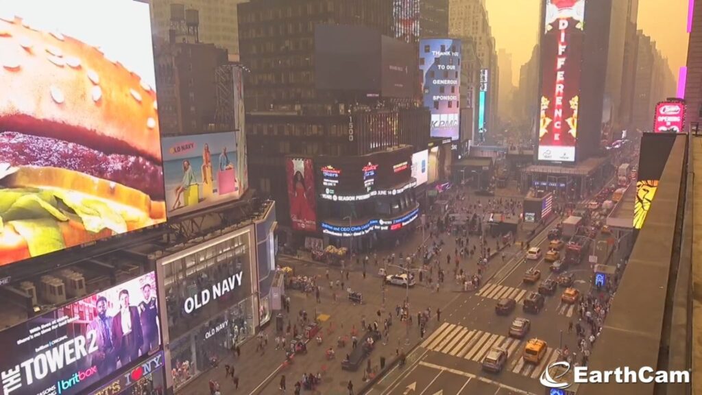 Une image de Times Square, le 7 juin 2023. // Source : EarthCam
