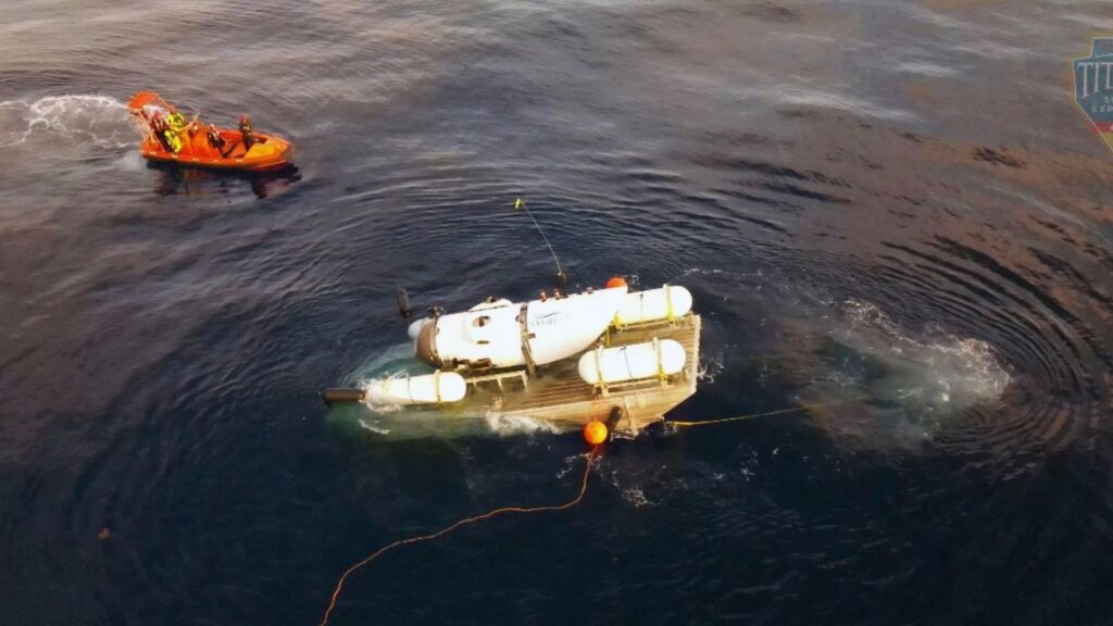 Le submersible Titan. // Source : Via Facebook OceanGate Expeditions