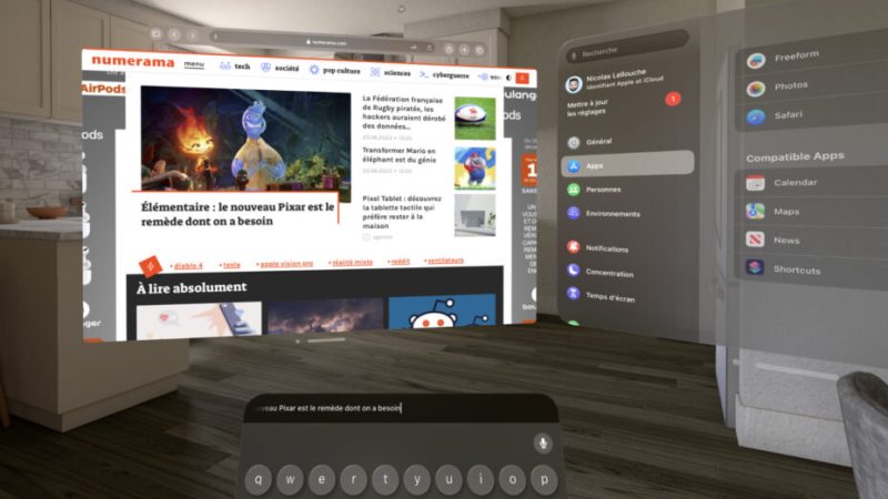 À quoi ressemble l’interface du Apple Vision Pro ? On a installé visionOS sur un Mac