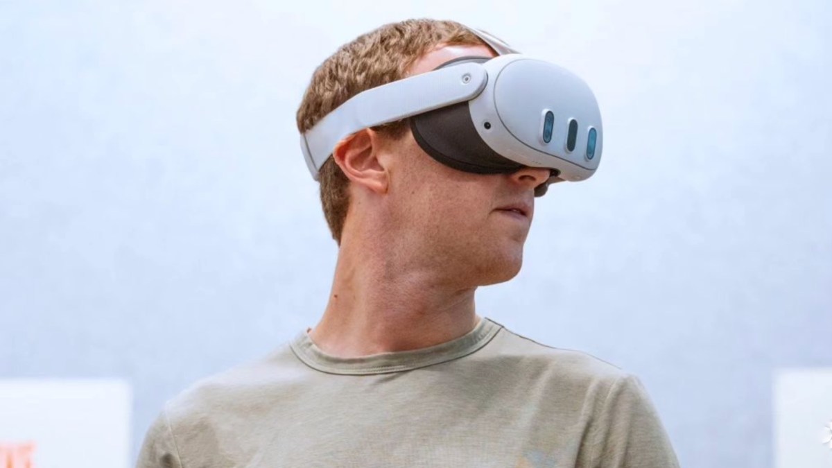 Mark Zuckerberg avec le Meta Quest 3. // Source : Meta