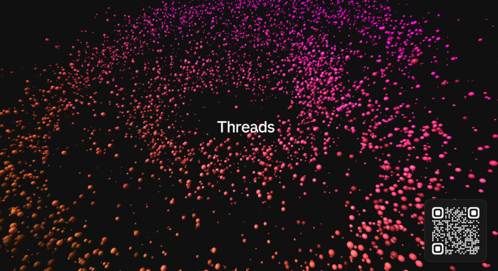 Le site web de Threads au lancement.