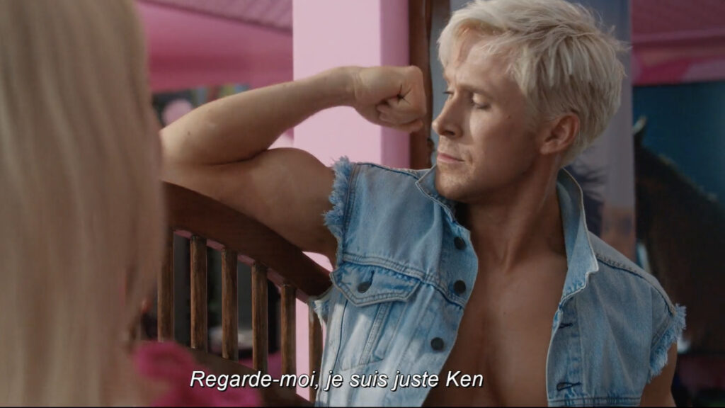 Ken, une critique du masculinisme. // Source : Warner Bros France sur Twitter. Capture d'écran Numerama.