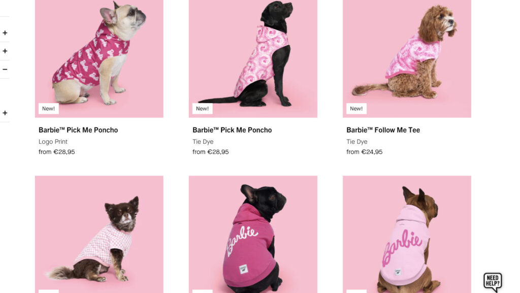 La campagne de marketing Barbie cible même nos animaux préférés.  // Source : Canada Pooch. 