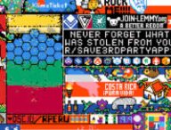 Une partie du canevas de la Pixel War protestant contre Reddit, le 24 juillet  // Source : Pixel War Reddit 