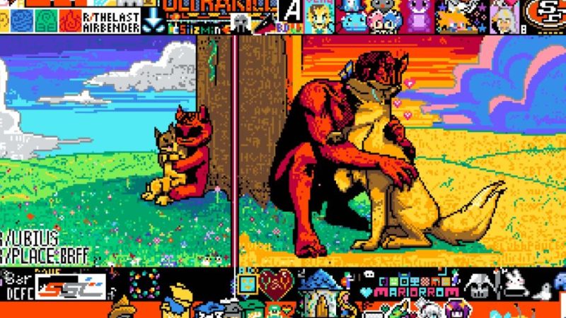 r/Place : visionnez en accéléré la conquête des Français et les créations en pixel art