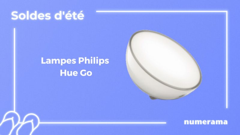 Ce pack avec deux lampes Hue Go profite d’une bonne promo pour les soldes