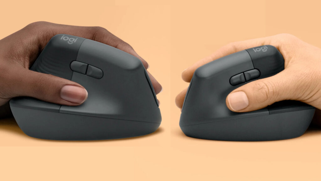 Logitech Lift Souris Ergonomique exsite pour droitiers et gauchers // Source : Logitech