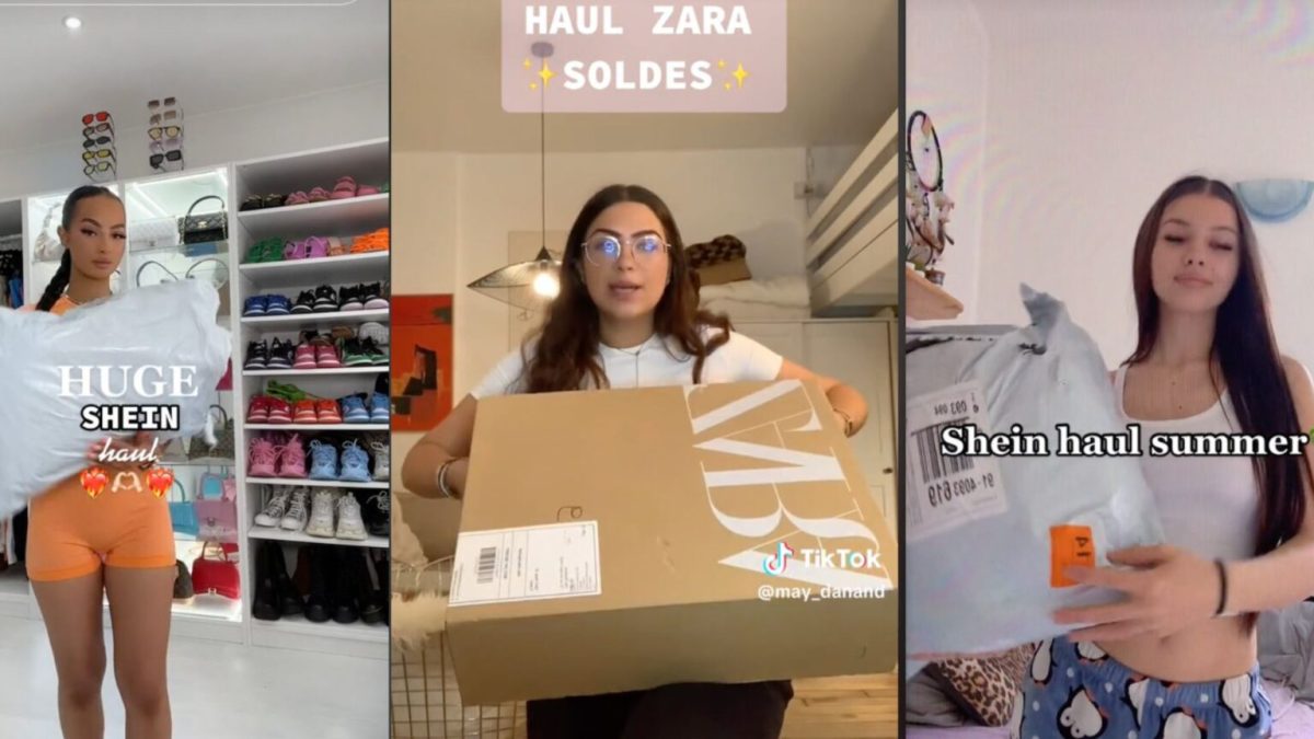 Hauls TikTok de Chyna Solder, May_Danand et juliacrippaa // Source : TikTok. Montage Canva.