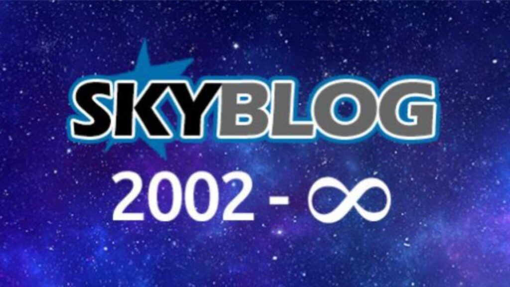 Skyblog ferme définitivement ses portes le 21 août 2023 // Source : Skyblog
