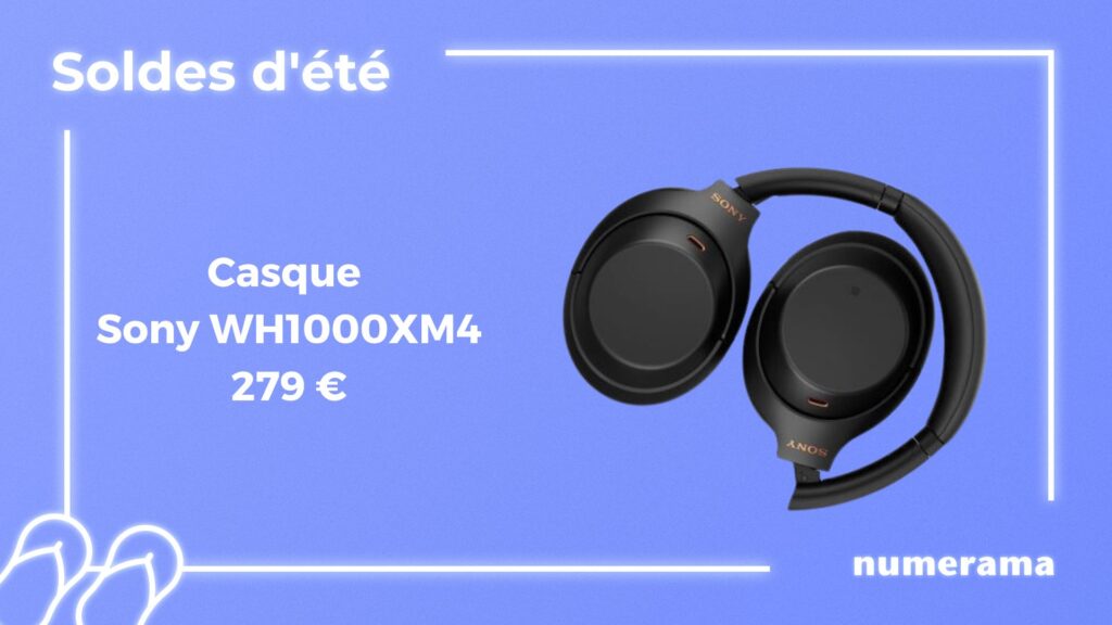 L'excellent casque Sony WH1000XM4 est en soldes // Source : montage Numerama