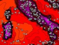 40 à 44°C en Italie annoncés mardi. // Source : Via Twitter @SergeZaka