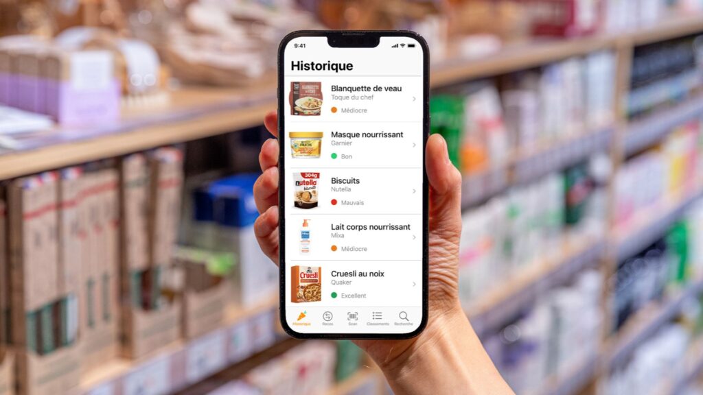 L'app pour tester les produits alimentaires. // Source : Yuka