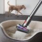 L'aspirateur sans fil Dyson V15 Detect Absolute se montre particulièement efficace sur les poils d'animaux // Source : Dyson