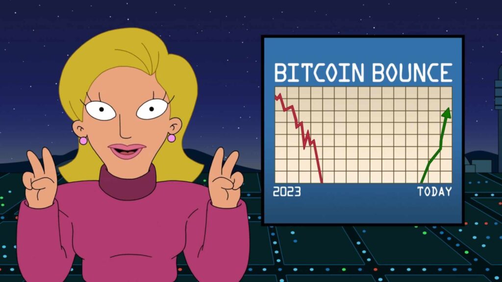 Le bitcoin va retrouver un prix record en 3023, seulement Futurama // Source : Disney+