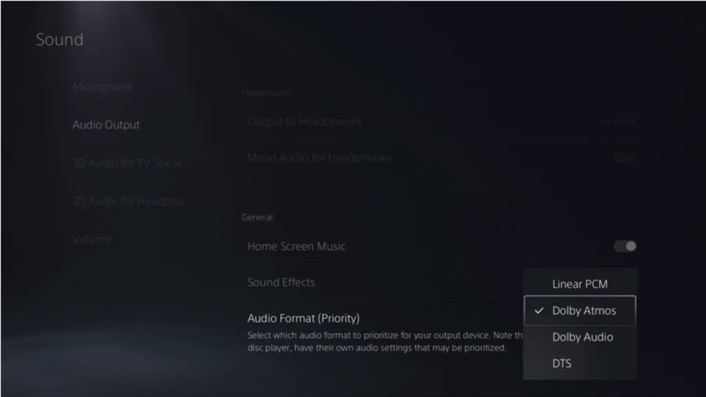 Dolby Atmos on PS5 // Source: PlayStation Blog