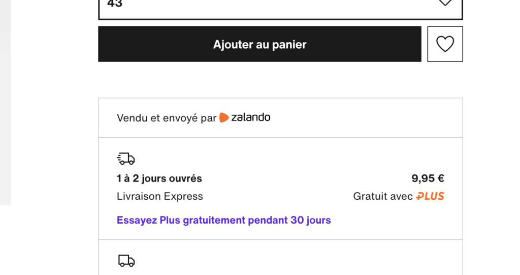 Quand la mention « vendu et envoyé par Zalando » est écrite, Zalando pense qu'il ne devrait pas être considéré comme un grand service du web mais comme un magasin.